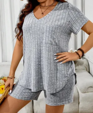 2 Piece Plus Sizes Lounge Pajama Set