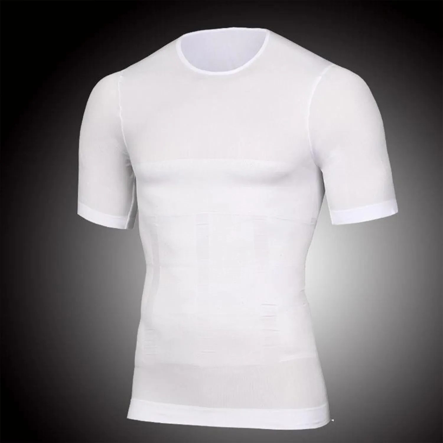 5 Pack Men's Short Sleeve Compression Shirts Workout Gym Slimming Shapewear T-Shirts Tops Athletic Undershirts