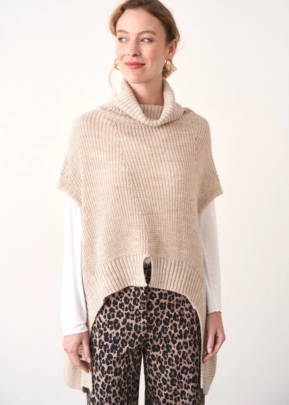 ALANI SLEEVELESS ROLL NECK SWEATER