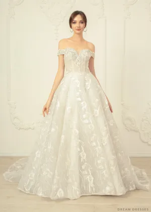 Ball Gown Wedding Dress with Rhinestones (#Nicola)