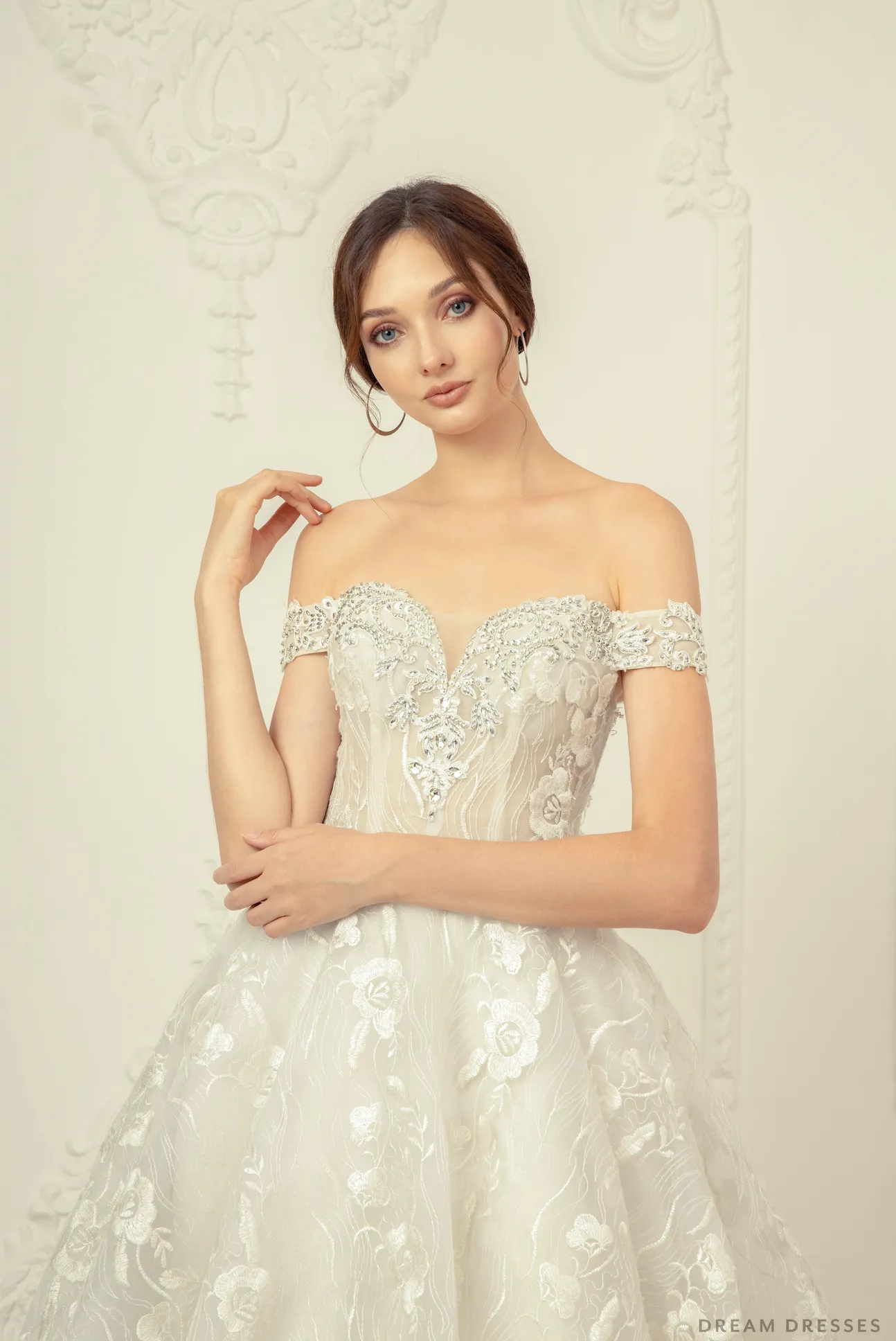 Ball Gown Wedding Dress with Rhinestones (#Nicola)