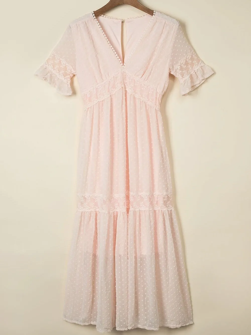 Bohemian Lace Insert Maxi Dress
