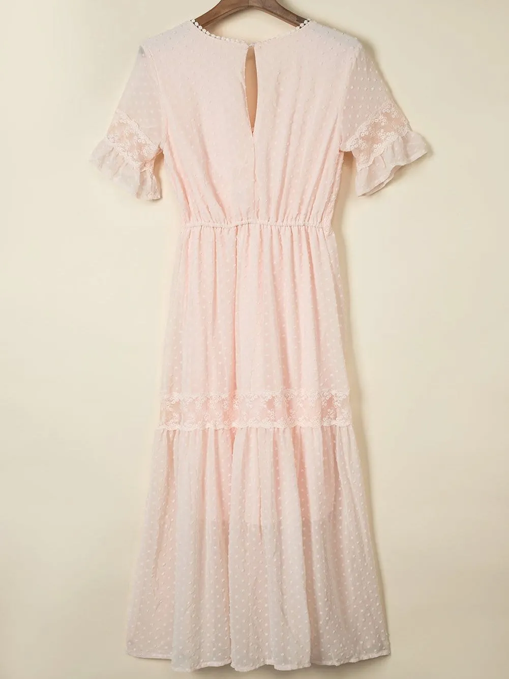 Bohemian Lace Insert Maxi Dress