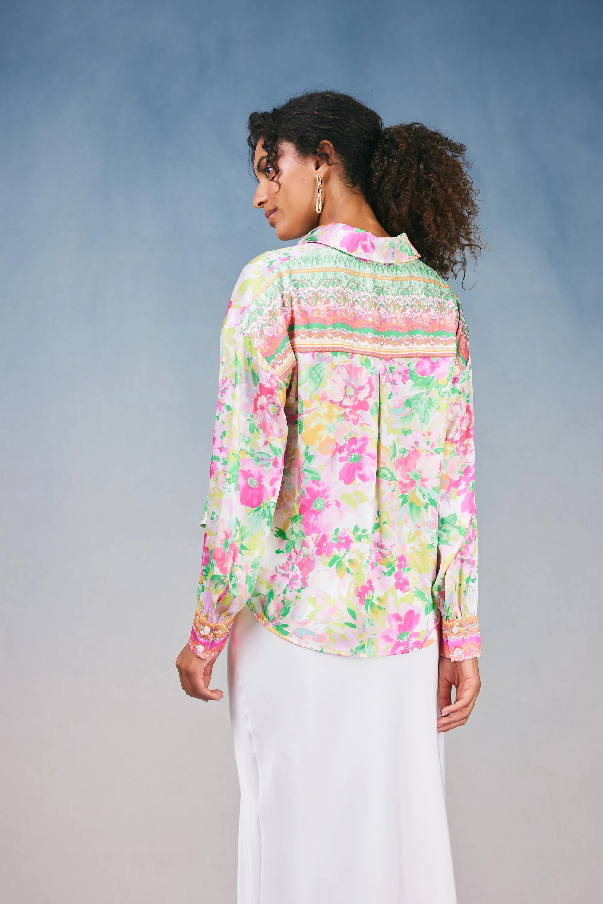 Botanical Watercolor Blouse