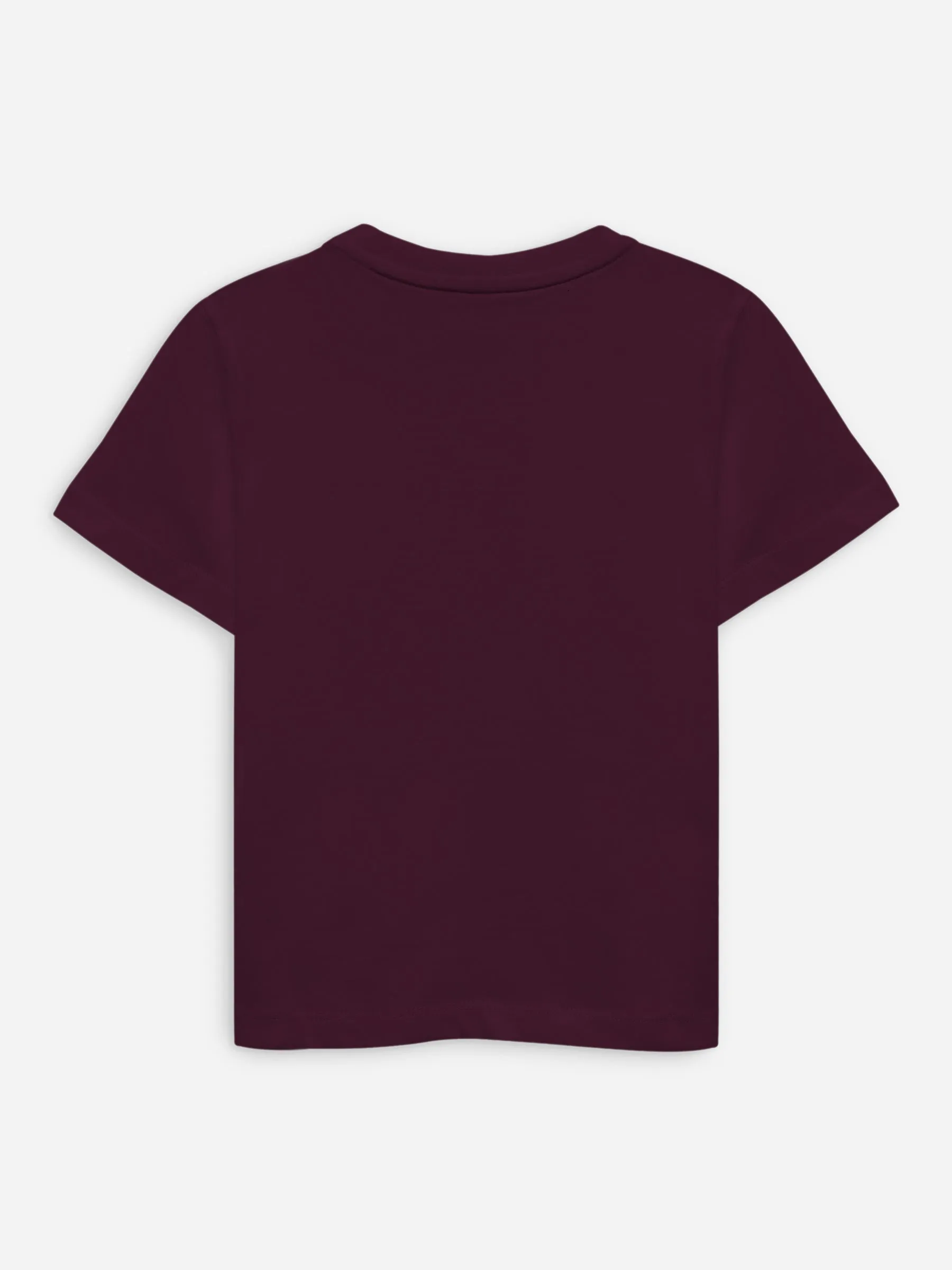 Burgundy 100% Cotton Casual Tee
