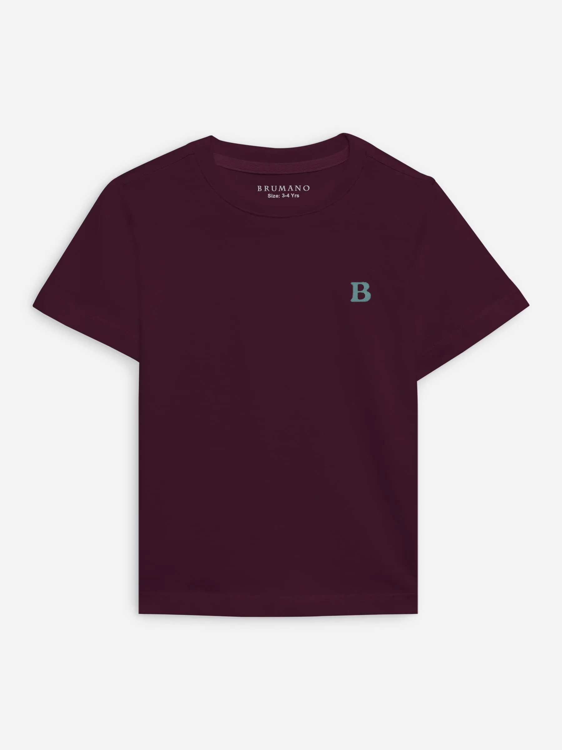 Burgundy 100% Cotton Casual Tee