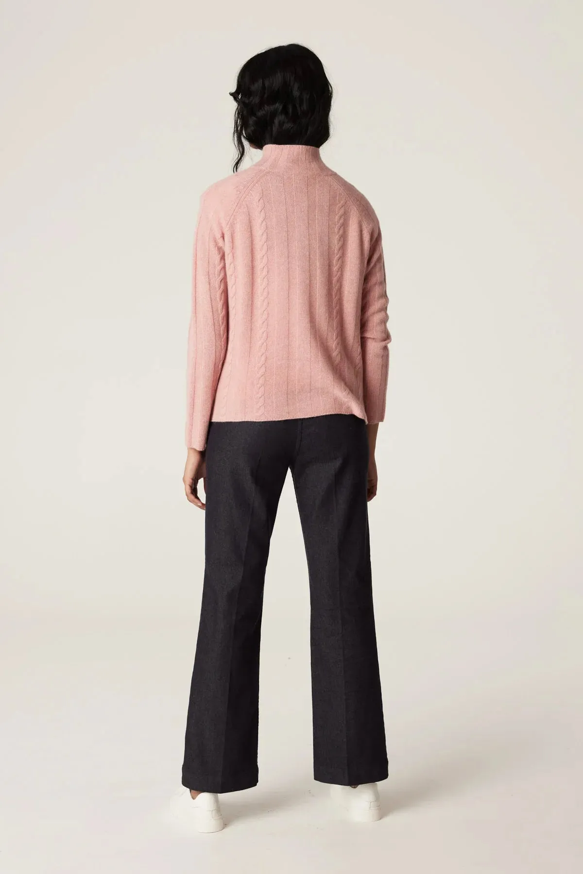 CASHWOOL CABLE JUMPER | Dusty Pink