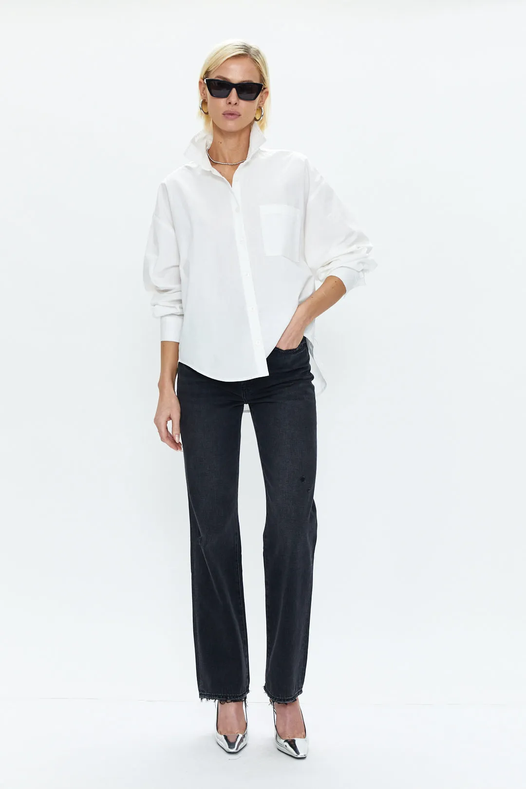 cassie super high rise straight - pepper vintage