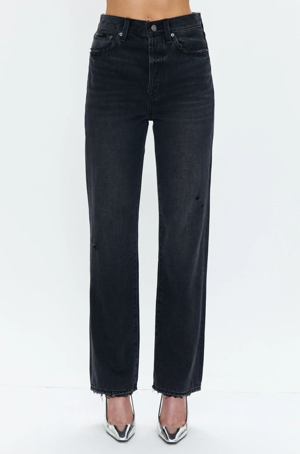 cassie super high rise straight - pepper vintage