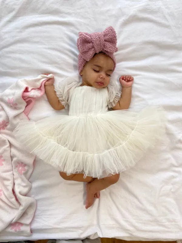 Charlotte Ivory Puff Sleeve Romper