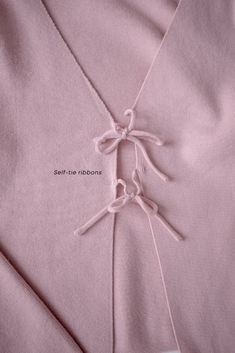 CHELLA TIE-KNOT CARDIGAN IN PINK