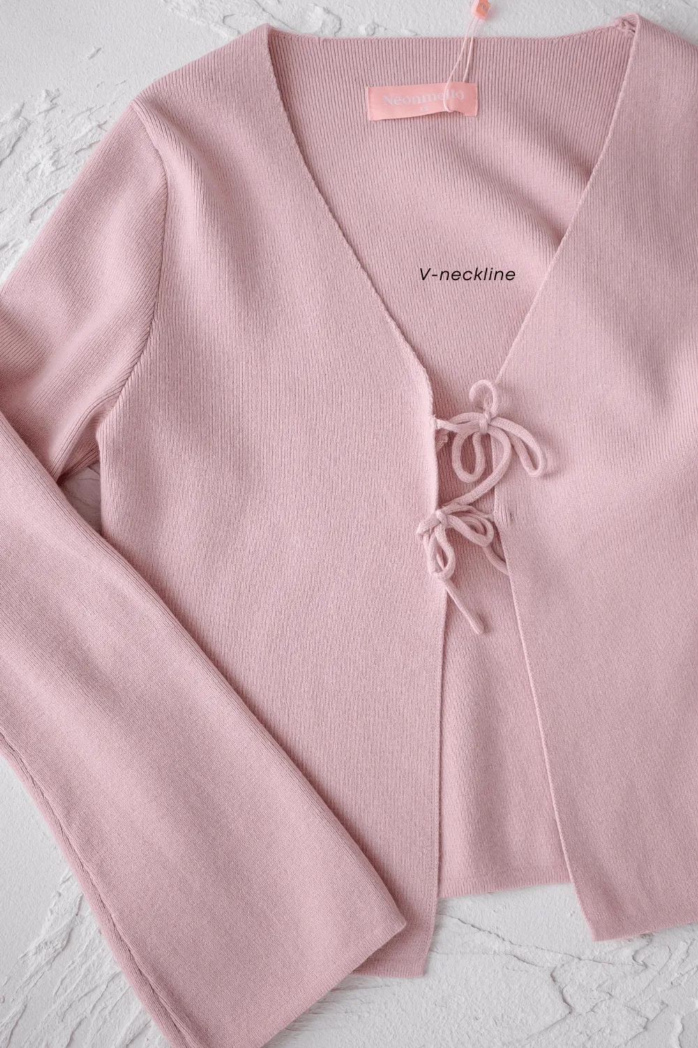 CHELLA TIE-KNOT CARDIGAN IN PINK