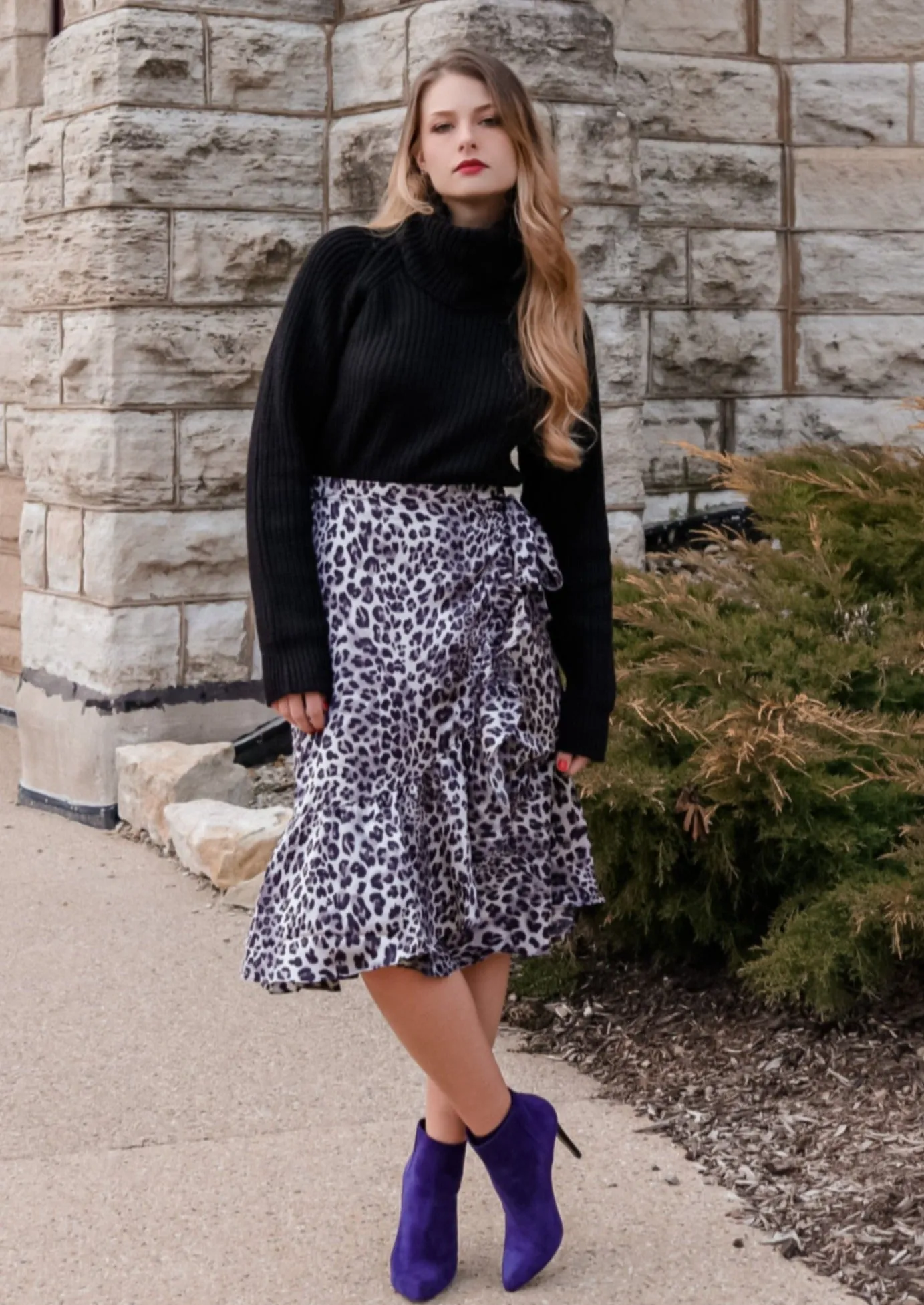 Claire Black Turtleneck Sweater