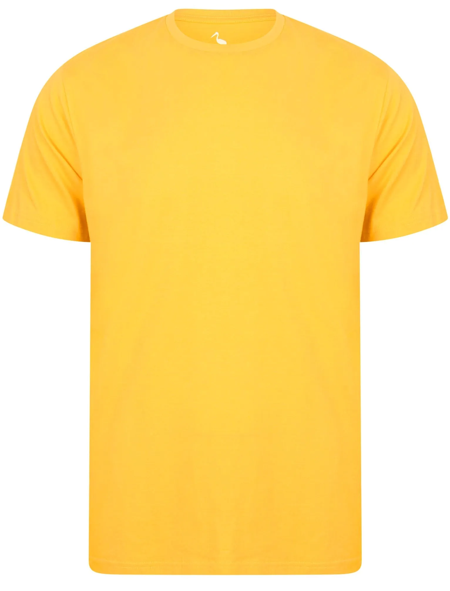Clancy Basic Cotton Crew Neck T-Shirt In Yolk Yellow - South Shore