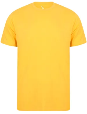 Clancy Basic Cotton Crew Neck T-Shirt In Yolk Yellow - South Shore