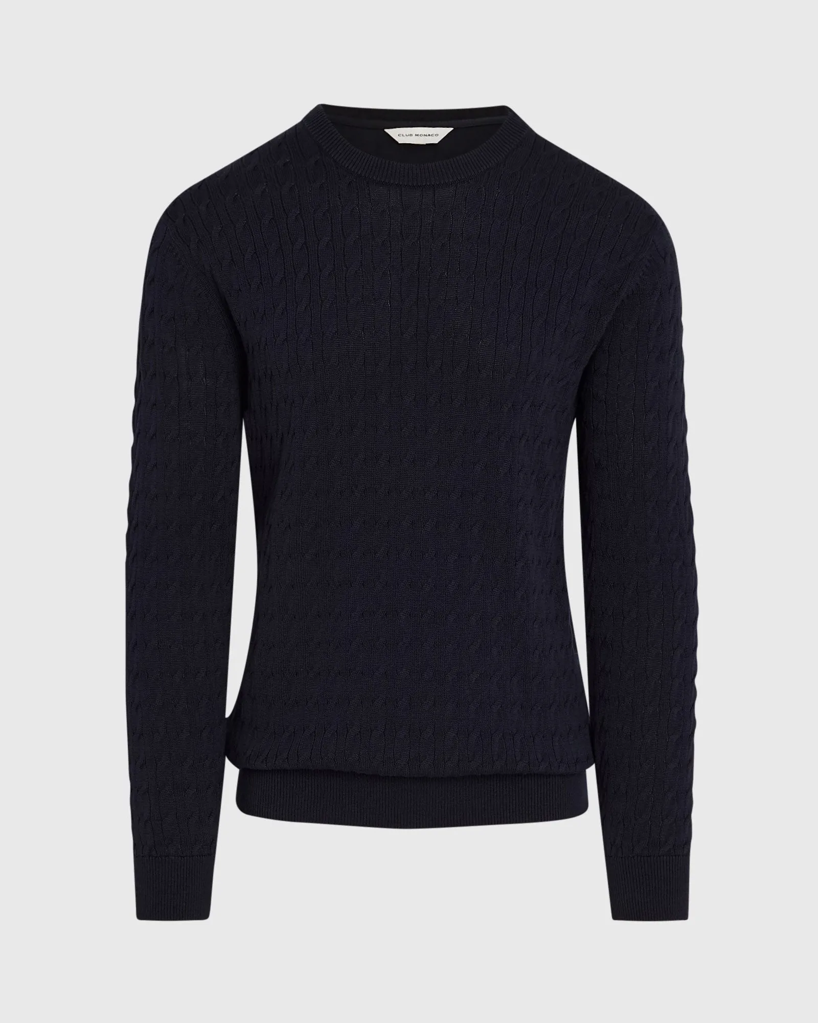 Cotton Cable Crew Sweater