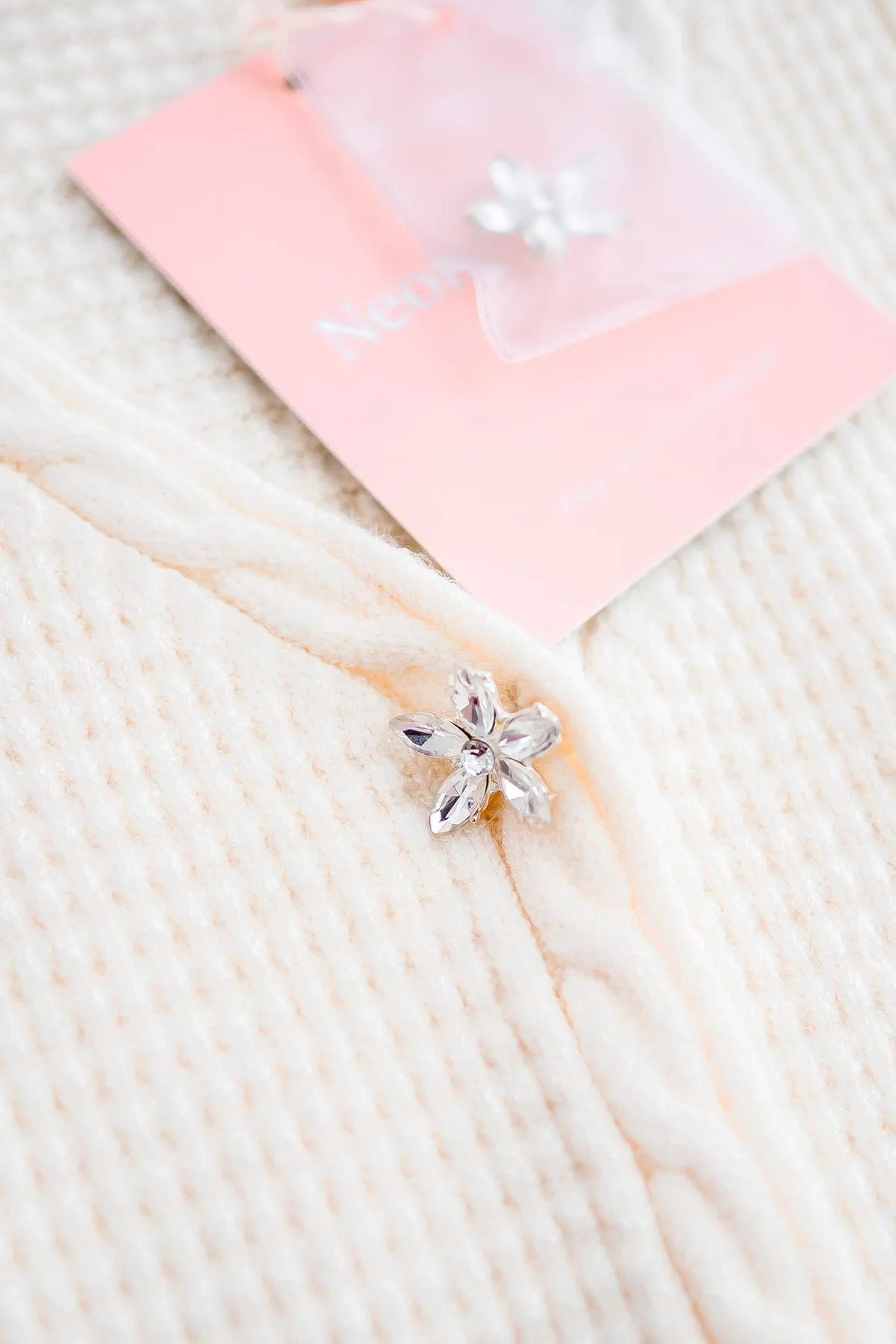 DANIELLE WEAVED CARDIGAN IN ICE BLUE