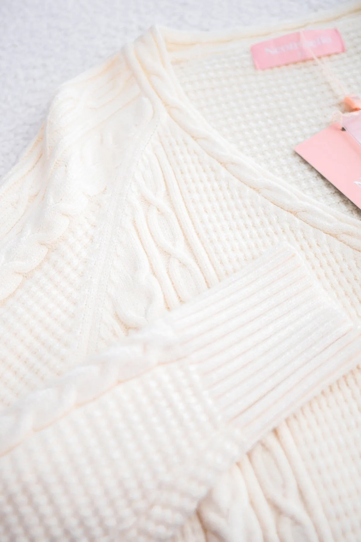 DANIELLE WEAVED CARDIGAN IN ICE BLUE