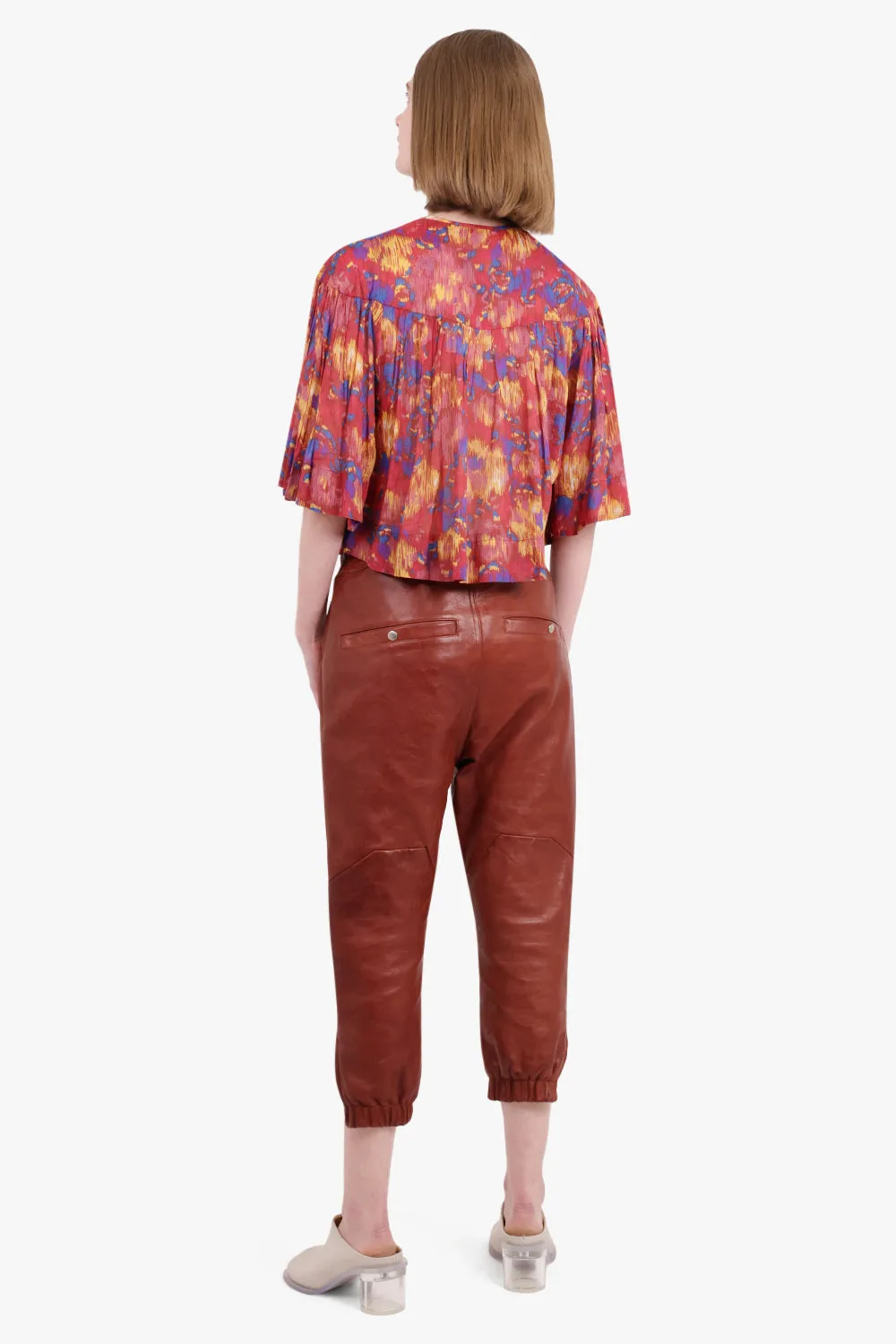 ETOILE MIRANDA PRINT BLOUSE | BURNT HENNA