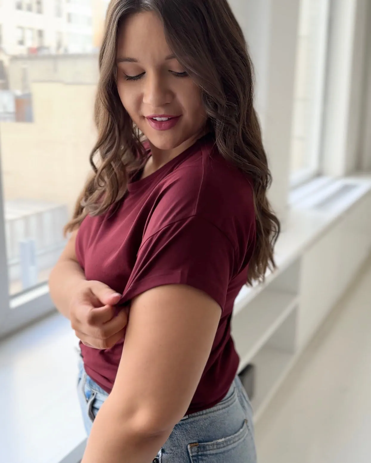 EVERYDAY tee in Mahogany