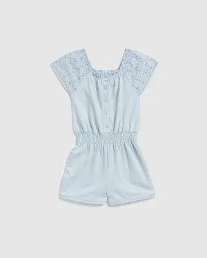 Girls Breezy Eyelet Romper
