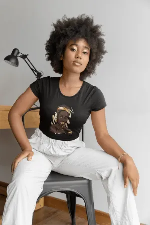Golden Elegance Cropped Tee
