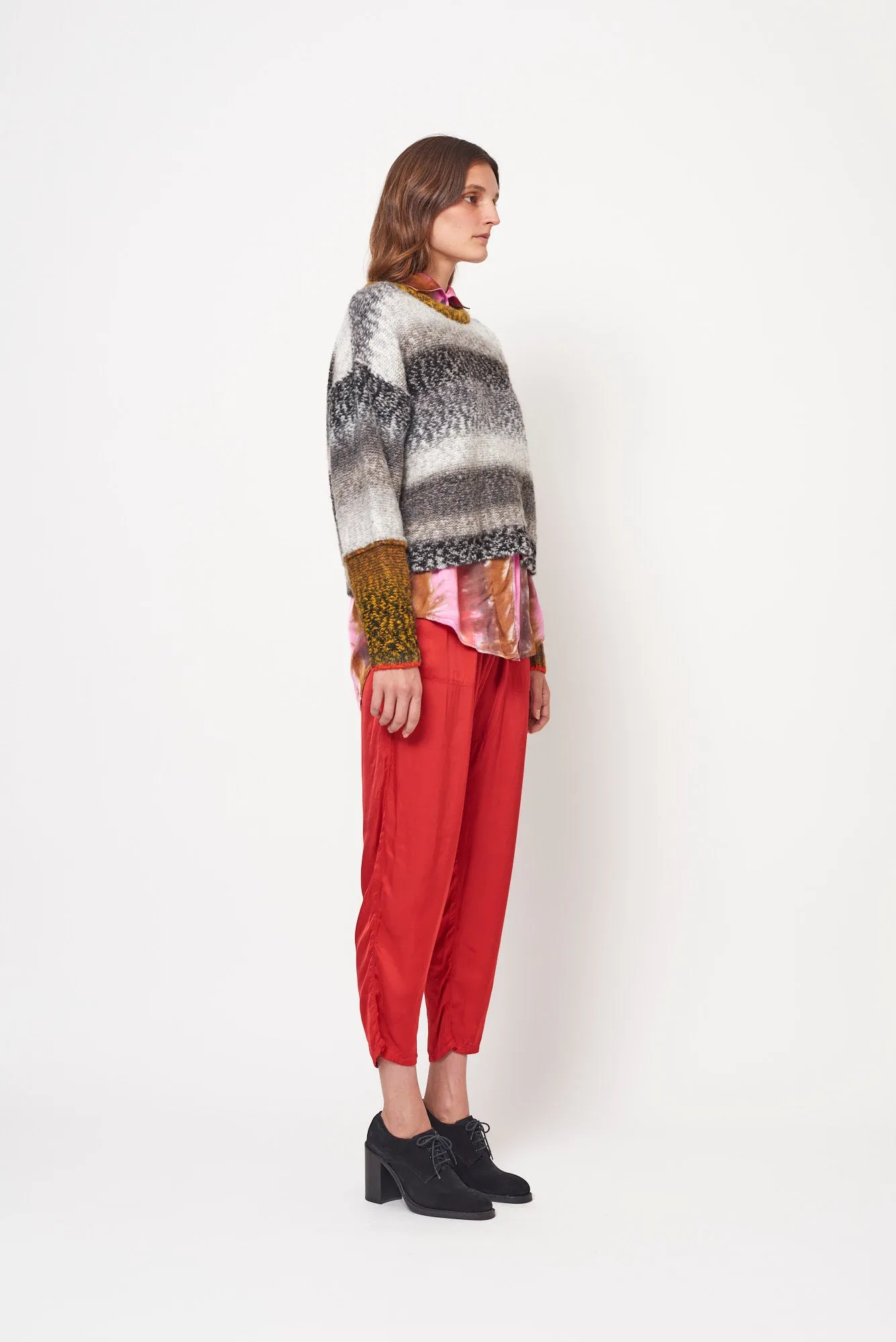 Grey Olive Combo Iris Pullover