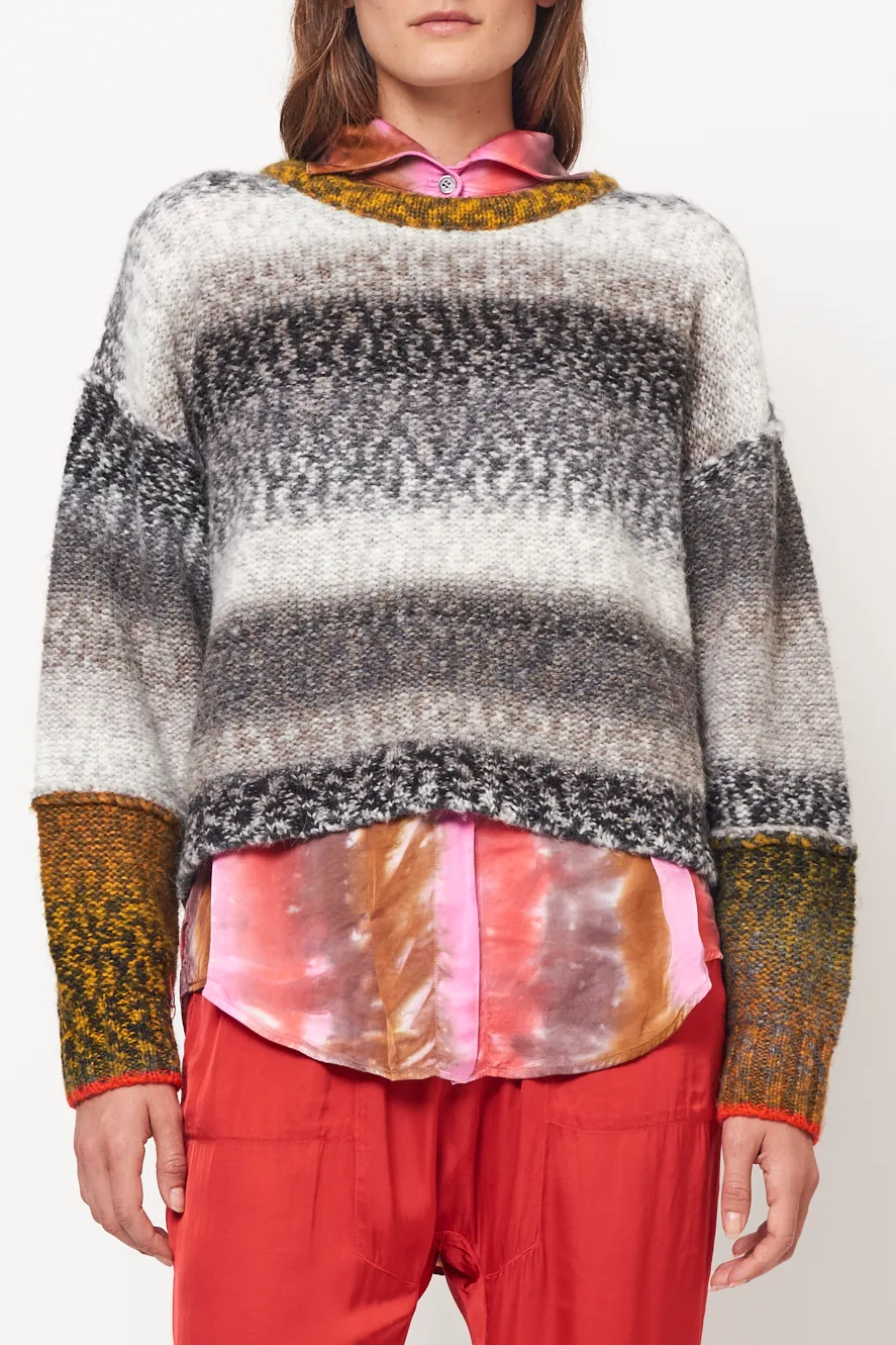 Grey Olive Combo Iris Pullover