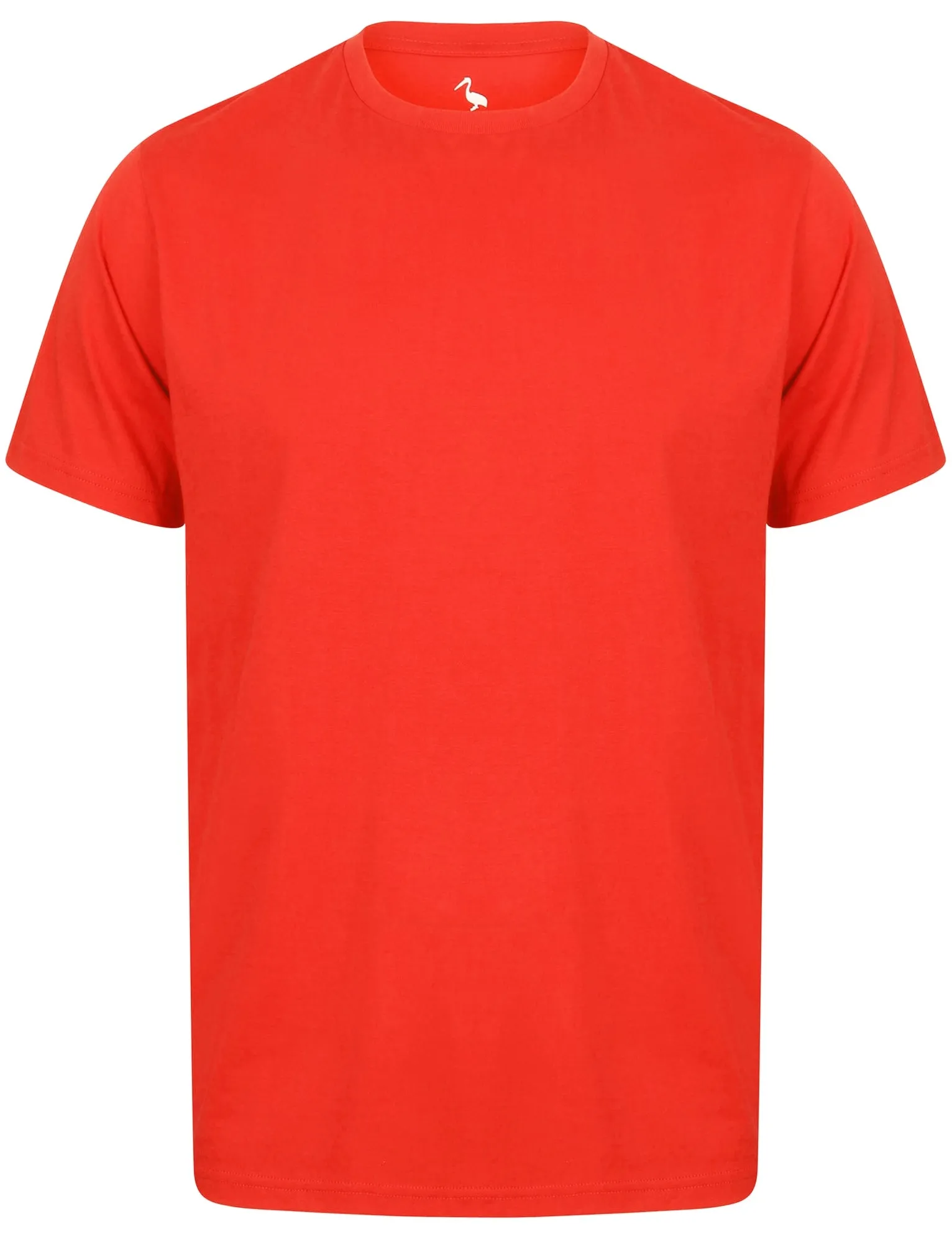 Kinsley Basic Cotton Crew Neck T-Shirt In Ribbon Red - South Shore