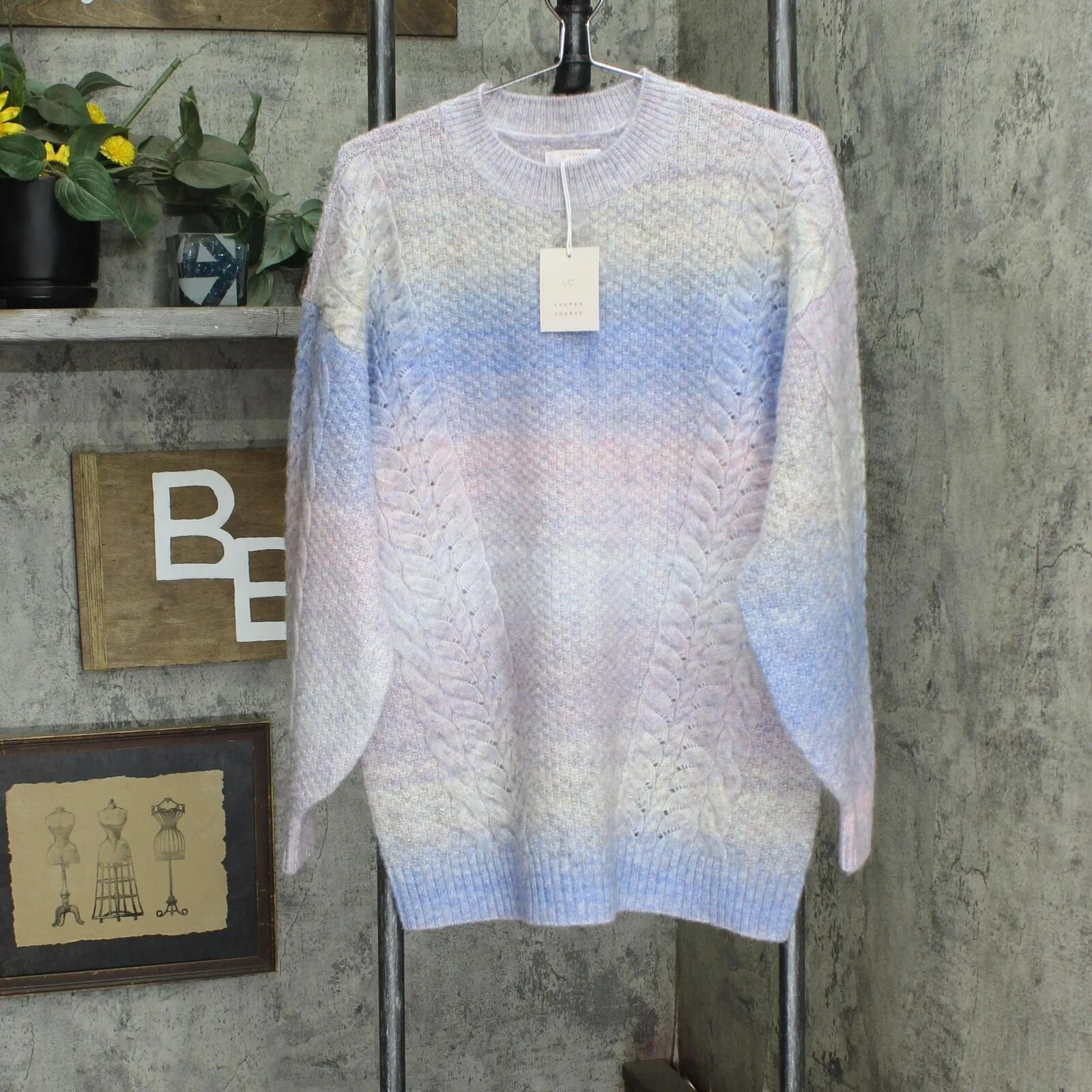 Lc Lauren Conrad Women's Cable-Knit Mockneck Sweater WL23S014RN