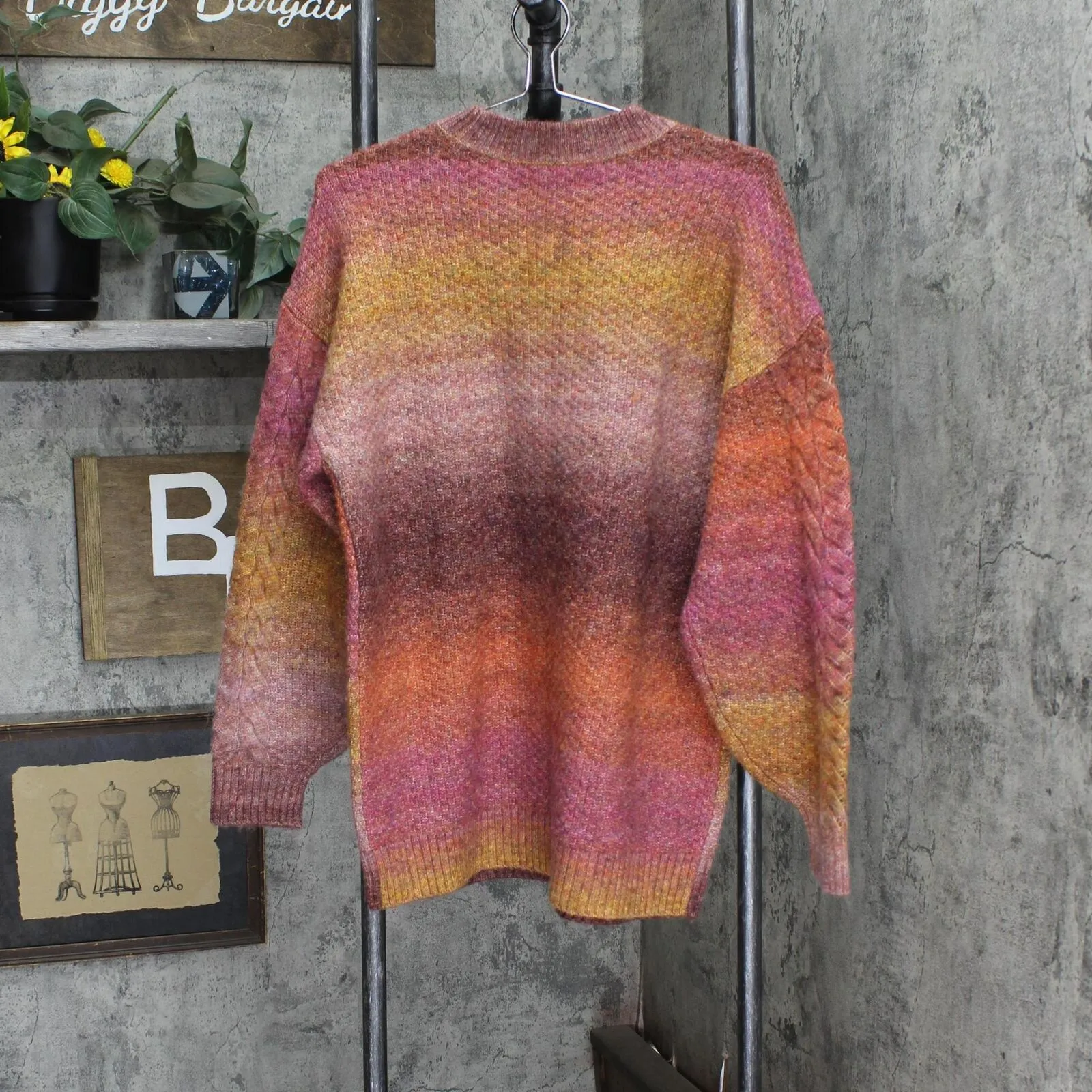 Lc Lauren Conrad Women's Cable-Knit Mockneck Sweater WL23S014RN