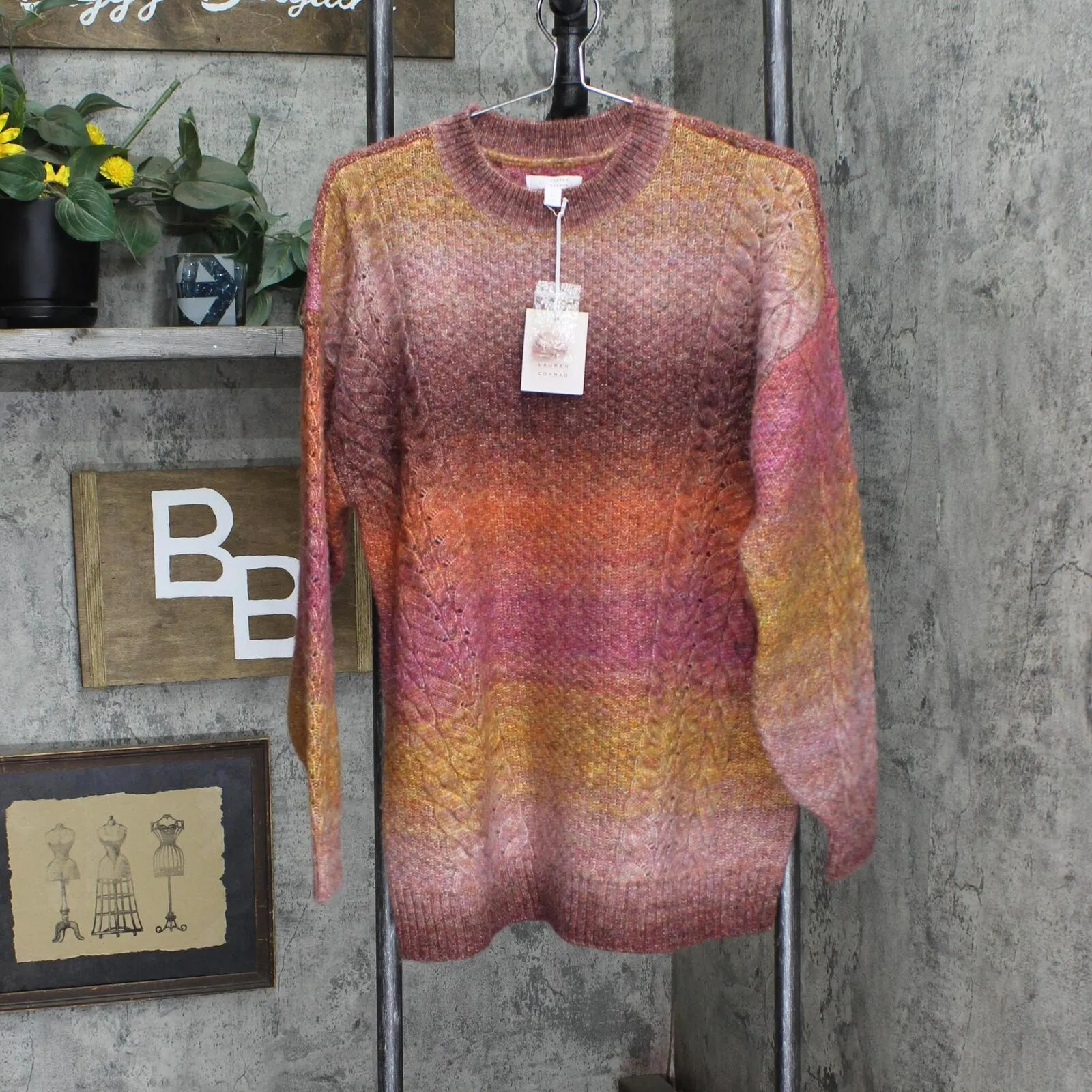 Lc Lauren Conrad Women's Cable-Knit Mockneck Sweater WL23S014RN