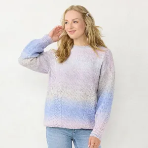 Lc Lauren Conrad Women's Cable-Knit Mockneck Sweater WL23S014RN