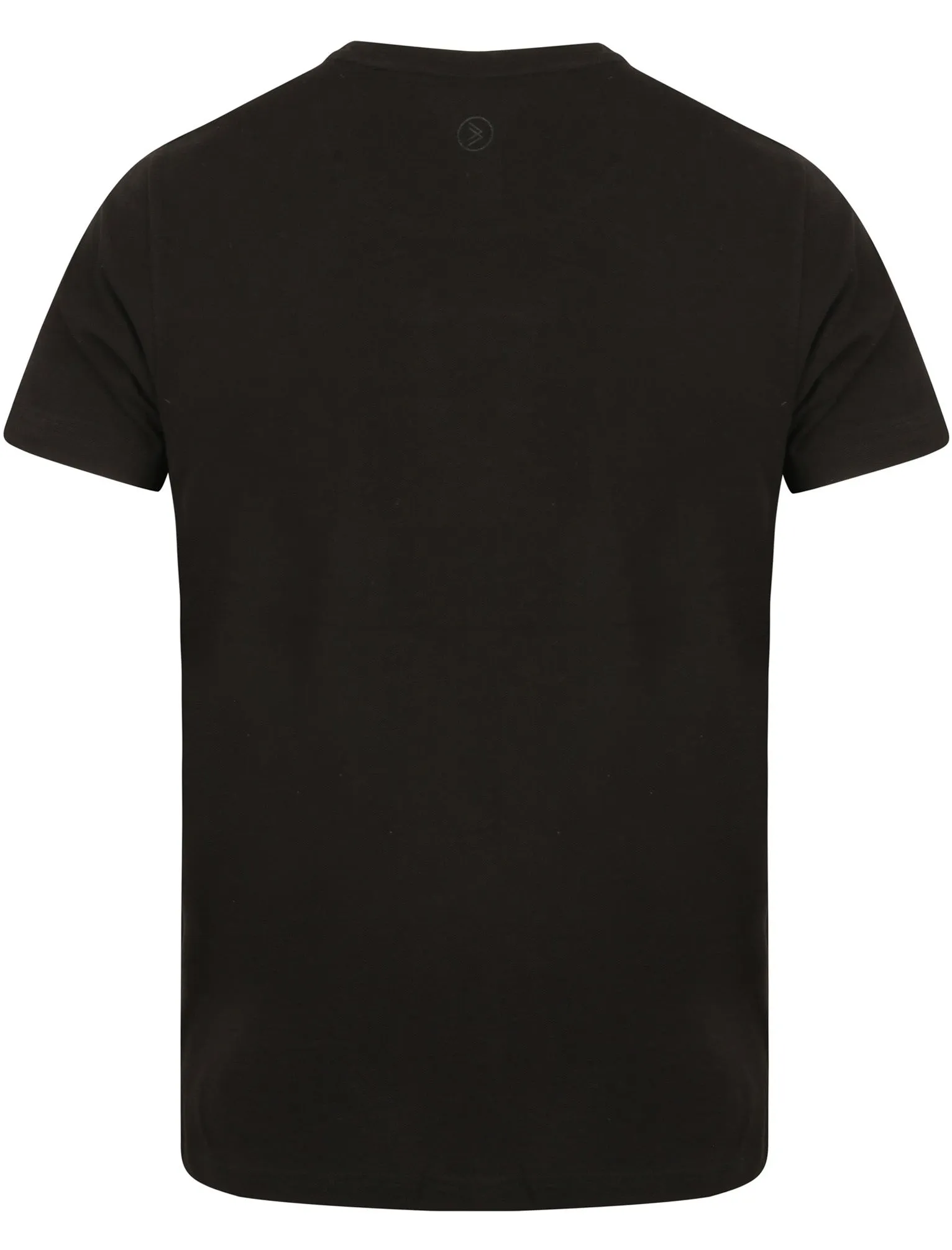 Lecky Cotton Pique Crew Neck T-Shirt In Black - Dissident