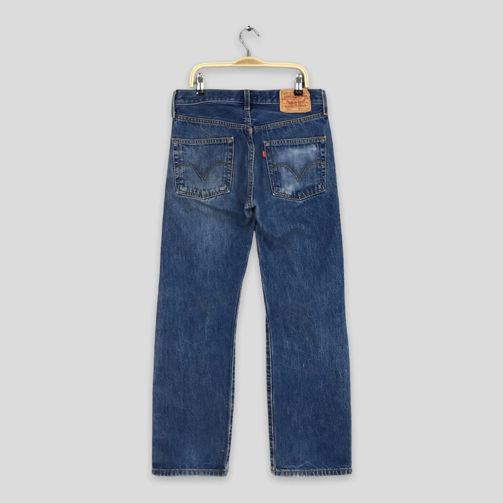 Levi's 501 Distressed Ripped Jeans Stonewash Size 29x28