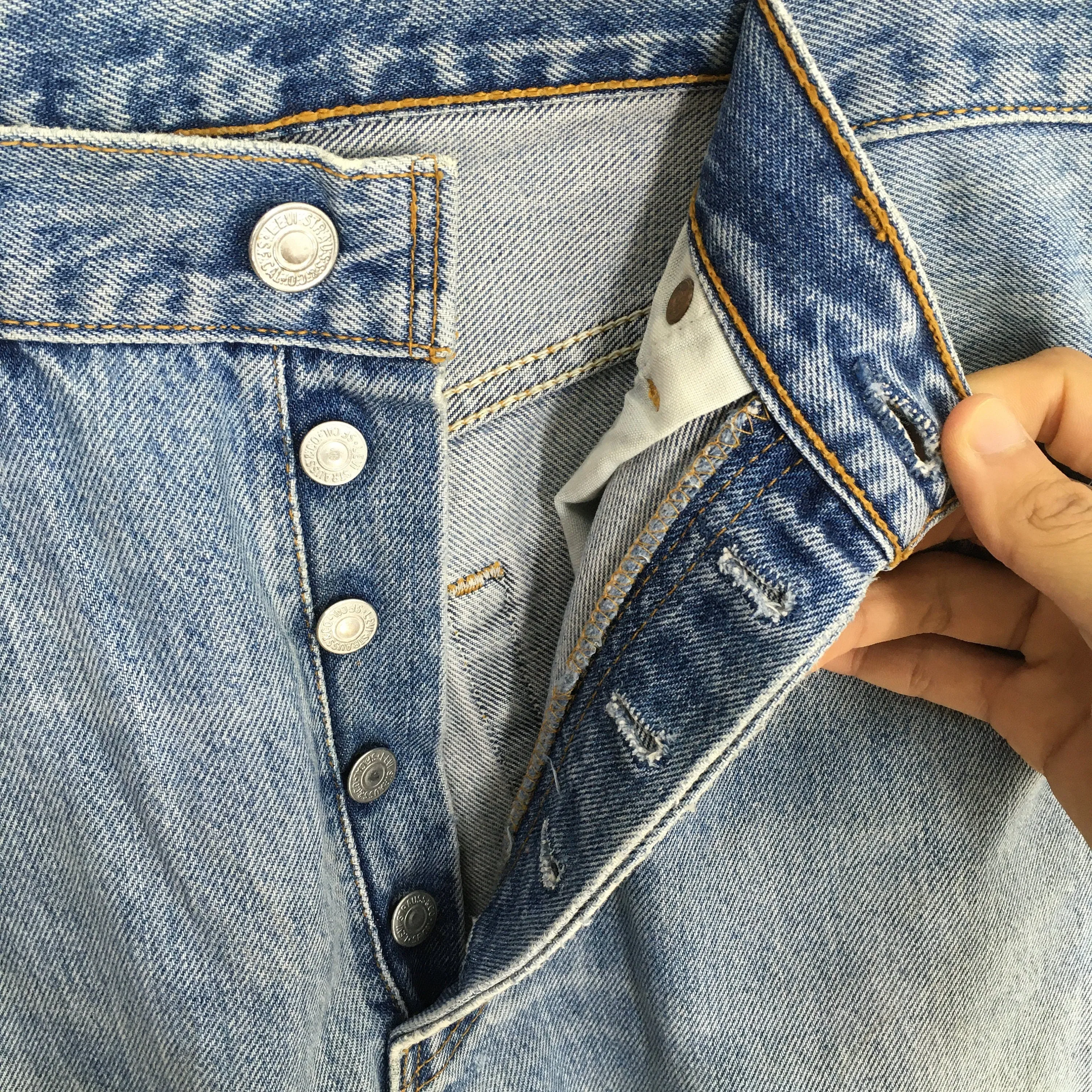 Levi's 501 Faded Blue Jeans Dirty Denim Size 31x31