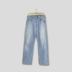 Levi's 501 Faded Blue Jeans Dirty Denim Size 31x31