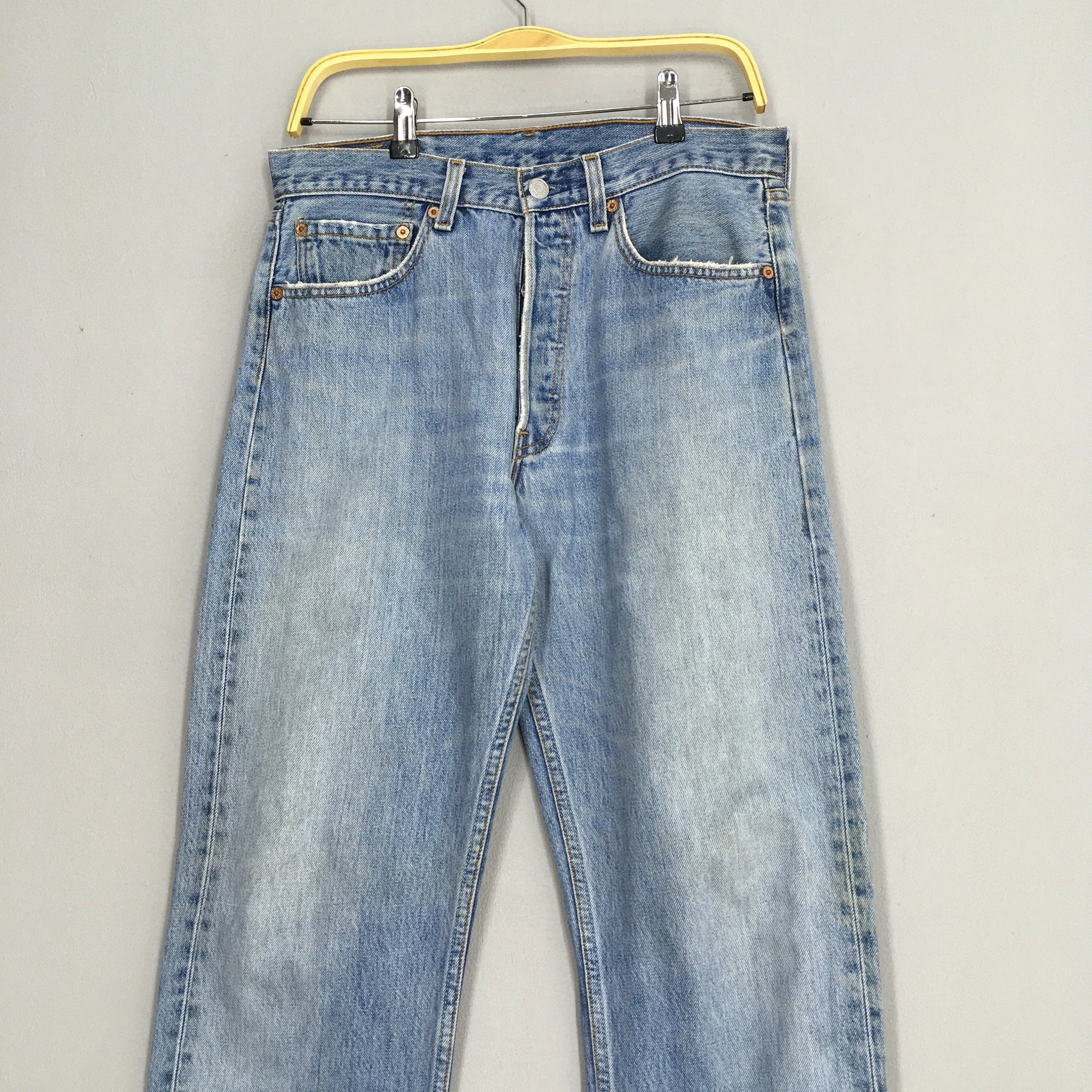 Levi's 501 Faded Blue Jeans Dirty Denim Size 31x31