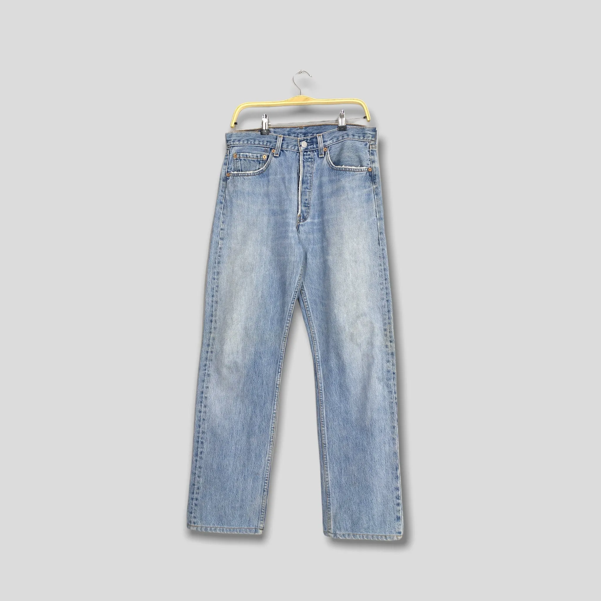 Levi's 501 Faded Blue Jeans Dirty Denim Size 31x31