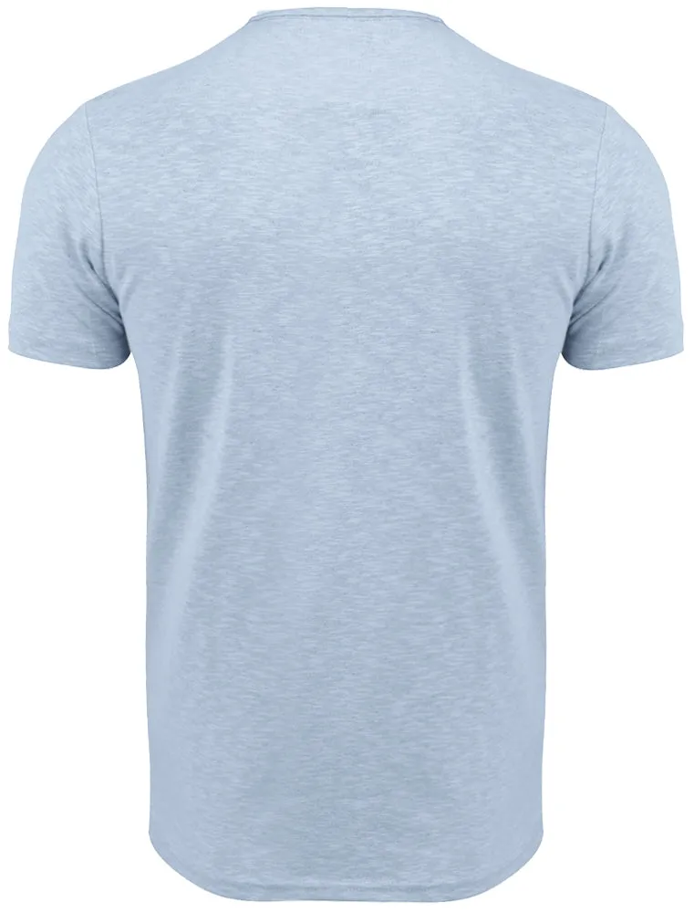 Nixon Space Dye Cotton Slub T-Shirt with Chest Pocket in Blue Marl