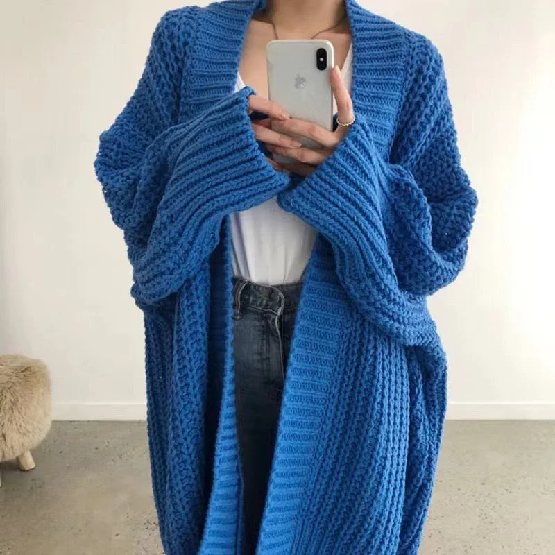 Oversized Women Cardigan, Long Knitted Sweater, Sweater, Autumn Coat, Autumn / Winter Jacket