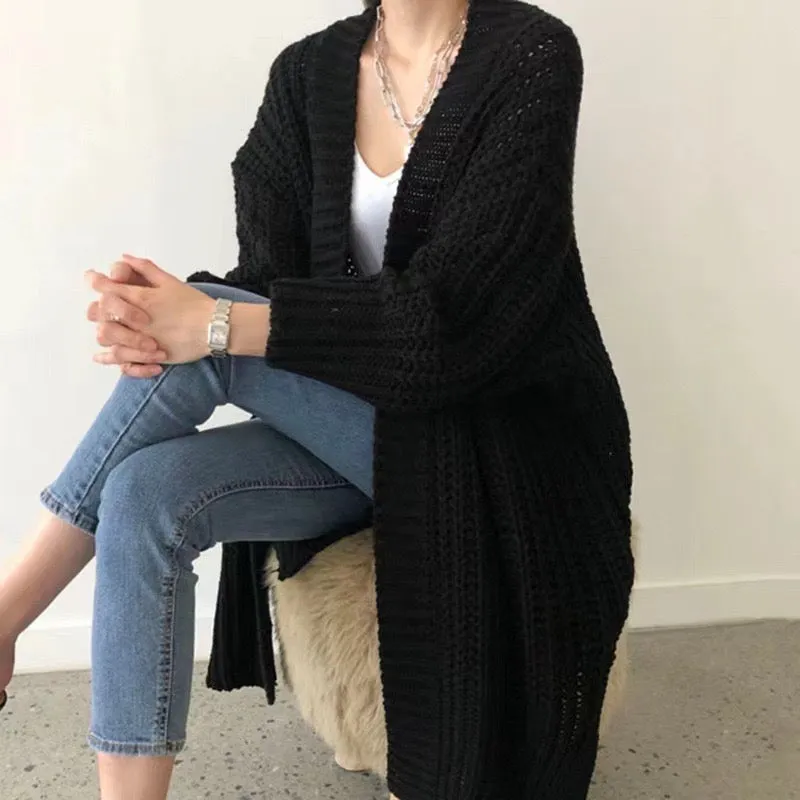 Oversized Women Cardigan, Long Knitted Sweater, Sweater, Autumn Coat, Autumn / Winter Jacket