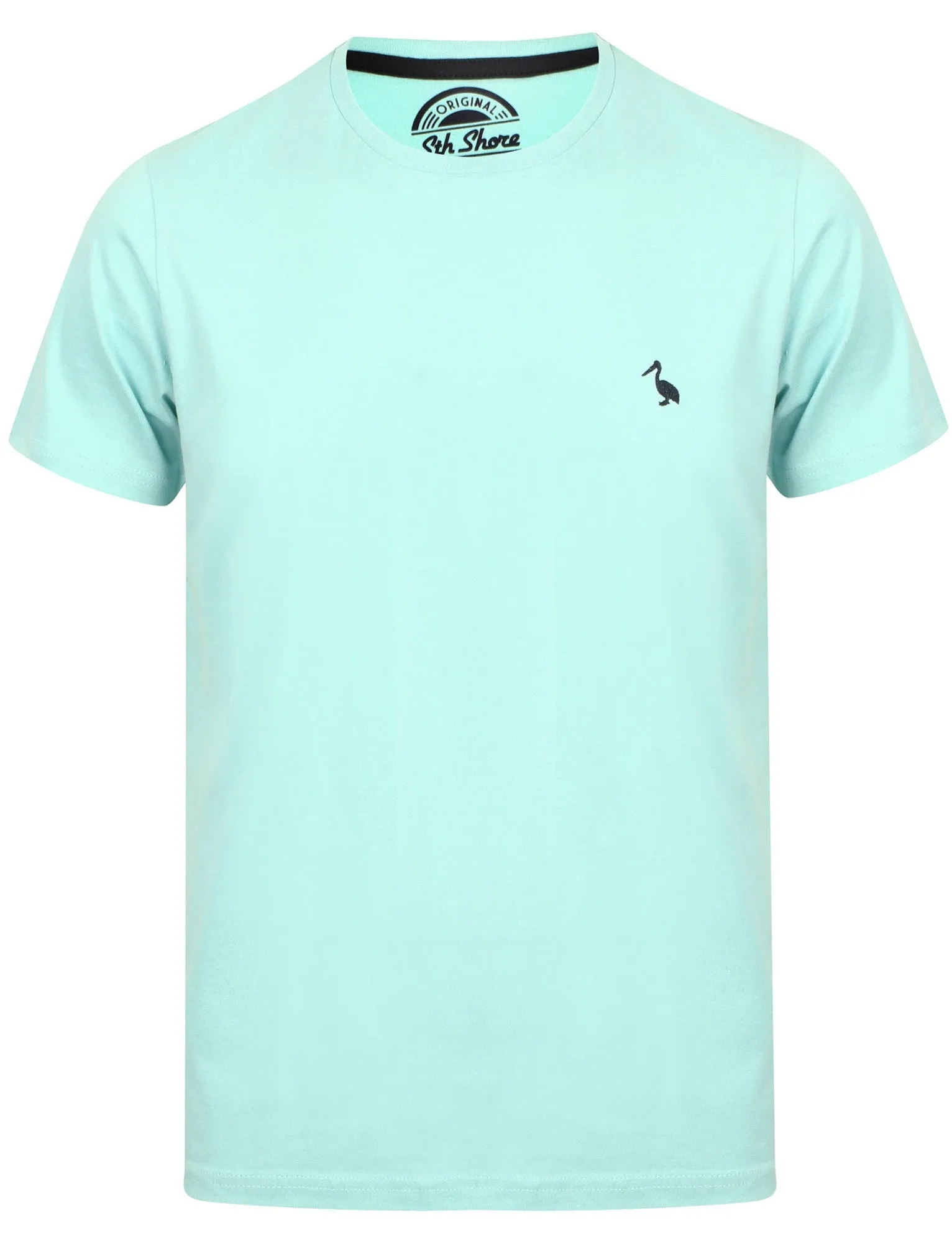 Peavey Cotton Crew Neck T-Shirt In Aqua Haze - South Shore