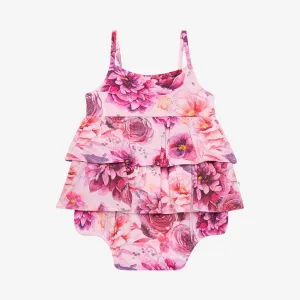 Posh Peanut Ruffle Spaghetti Romper - Amira