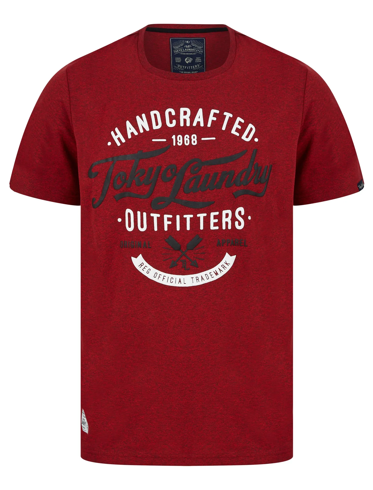 Raiser Motif Cotton Jersey Grindle T-Shirt in Red - Tokyo Laundry
