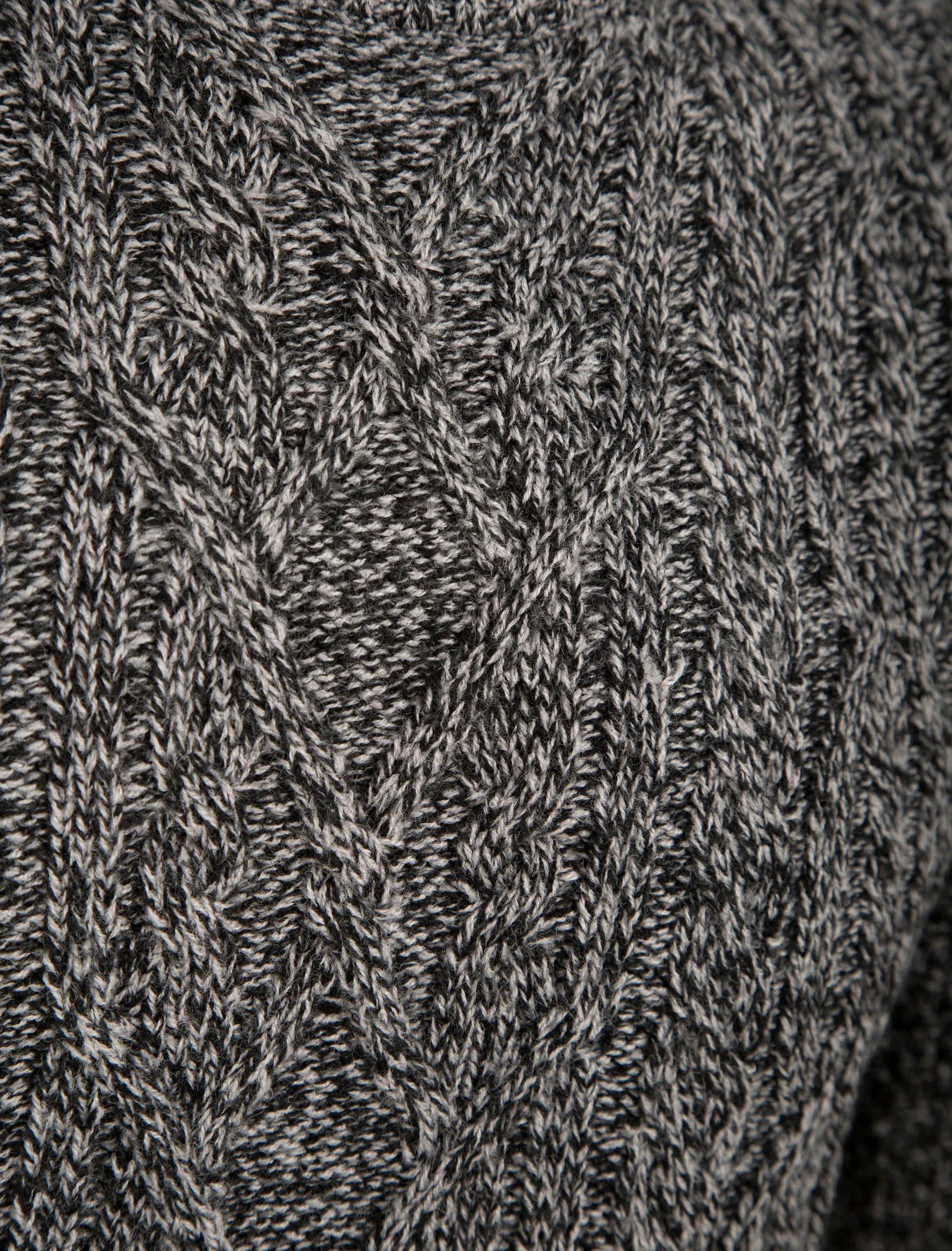 Scotby Chunky Cable Knitted Jumper in Dove Grey Twist - Tokyo Laundry