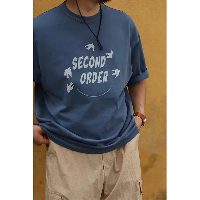 Sea Island Cotton T-shirt with Novelty Print - Short Sleeve Tee