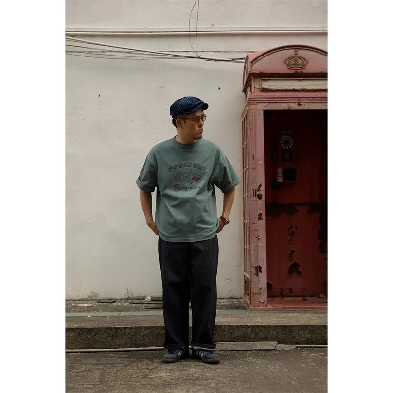 Sea Island Cotton T-shirt with Novelty Print - Short Sleeve Tee