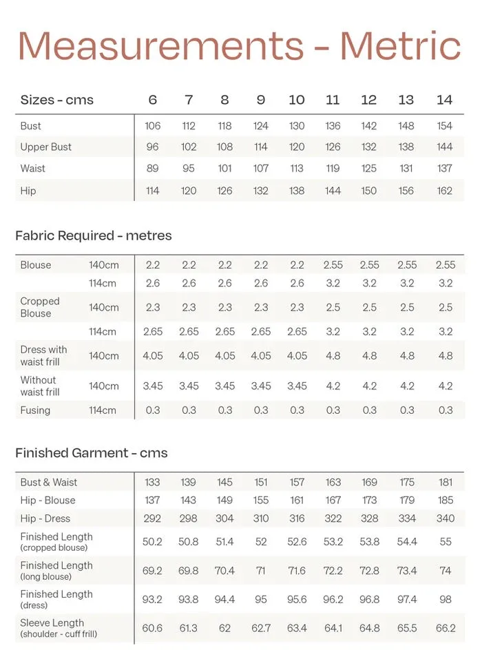 Sewing Kit : Ashling Blouse, Fleur Cotton Broadcloth