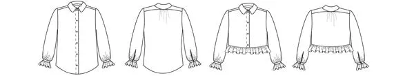 Sewing Kit : Ashling Blouse, Fleur Cotton Broadcloth